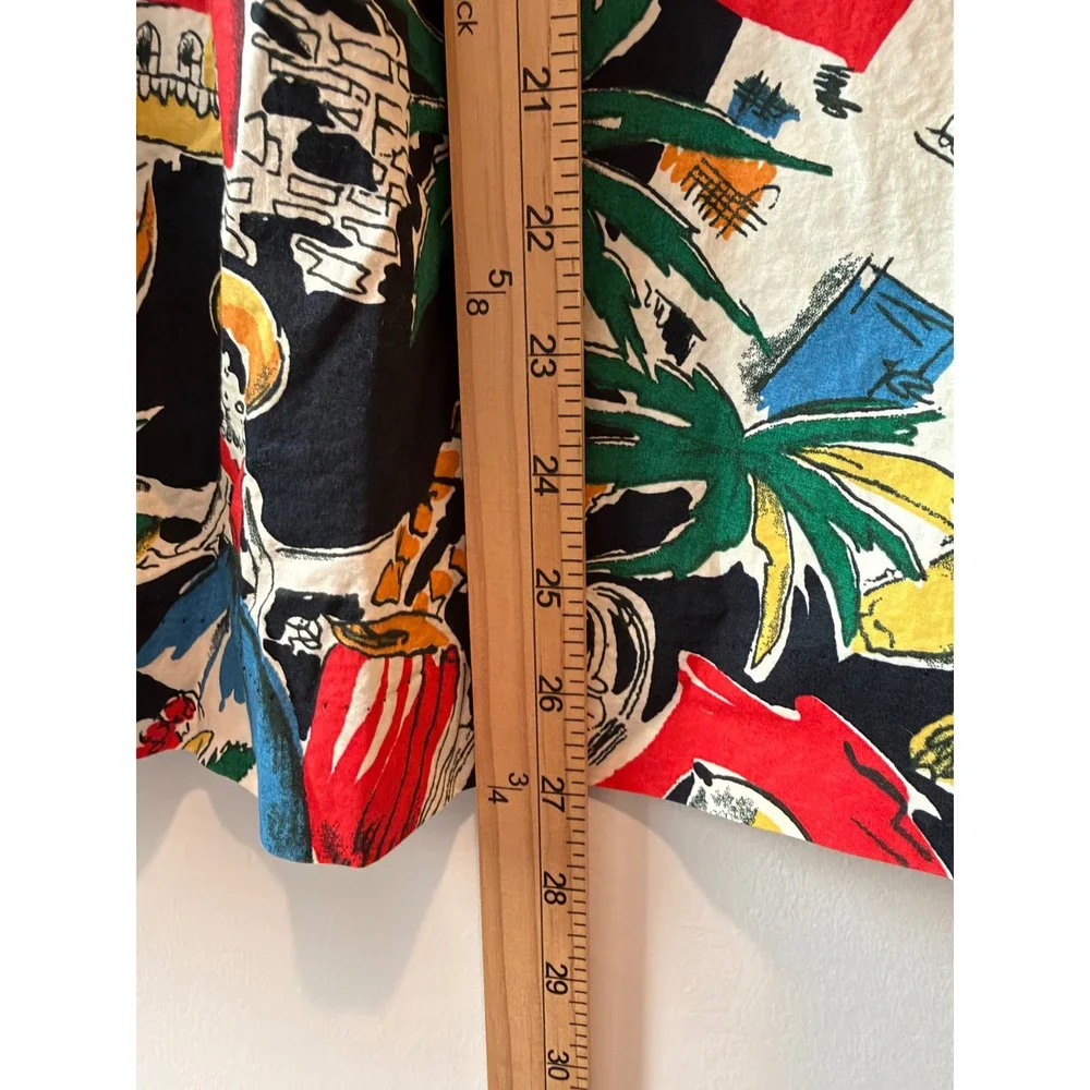 J.Crew Tropical Fruit Novelty Print Midi Skirt Womens 4 Postcard Spain Coastal